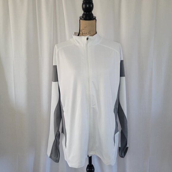 Team 365 Jackets & Blazers - NWOT Team 365 TT34W Ladies Elite Performance Track Jacket White & Gray Large